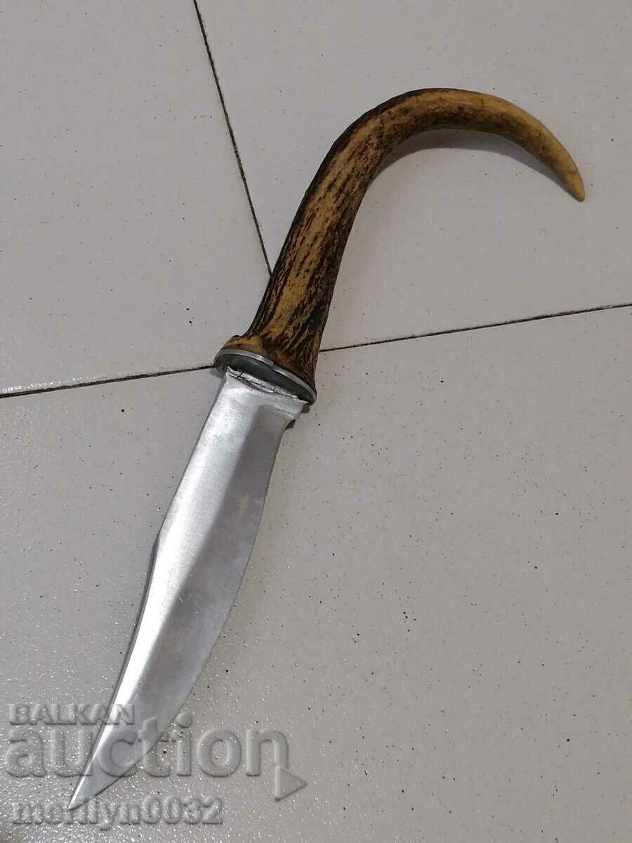Hunting knife with a cane with a deer horn handle - 7 Hunting knife with a cane with a deer horn handle - 7