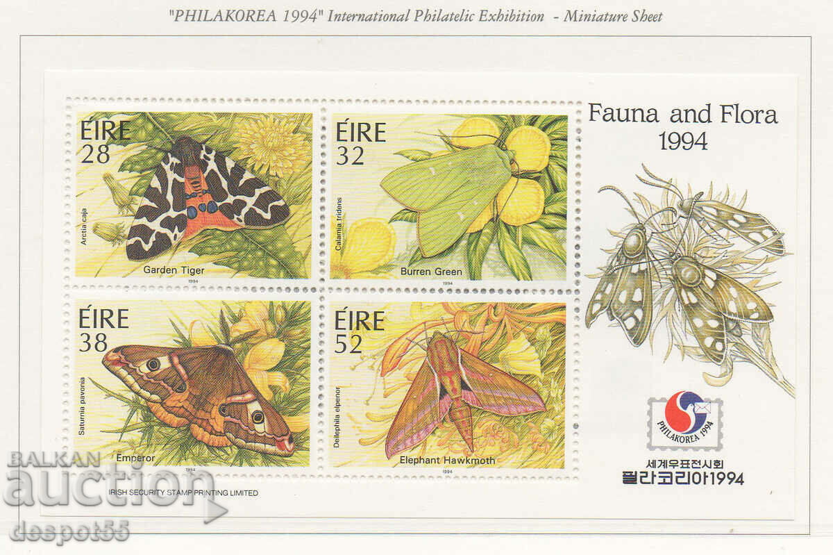 1994. Irlanda. Flora si Fauna - Molii. "PHILAKOREA'94" - Bloc.