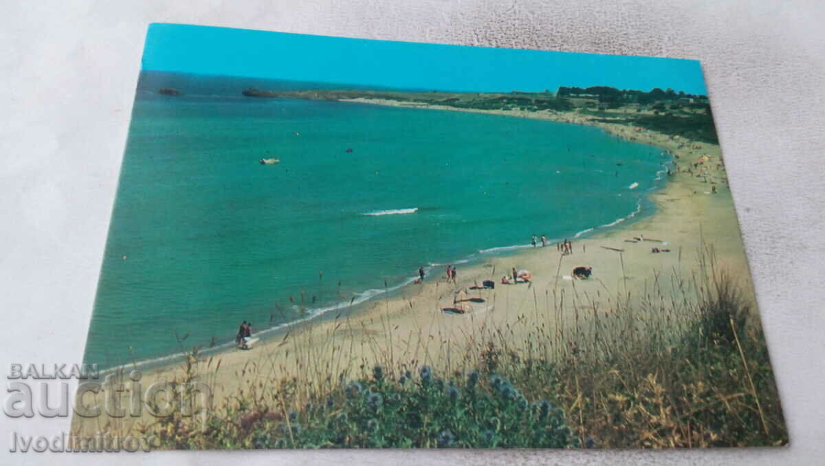 Пощенска картичка Ахтопол Северният плаж 1977