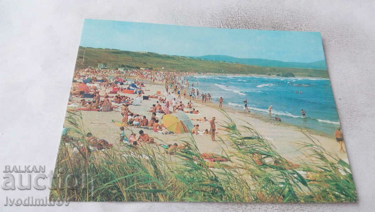 Пощенска картичка Ахтопол Плажът 1978