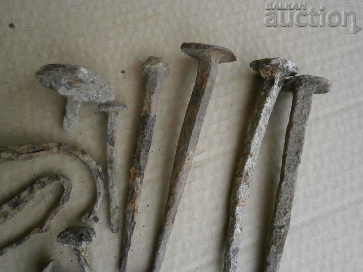 Auction vintage wrought iron nails lot nail nails Auction vintage wrought iron nails lot nail nails