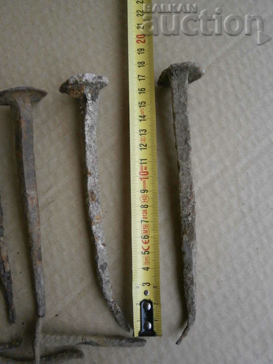vintage wrought iron nails lot nail nails - 5 vintage wrought iron nails lot nail nails - 5