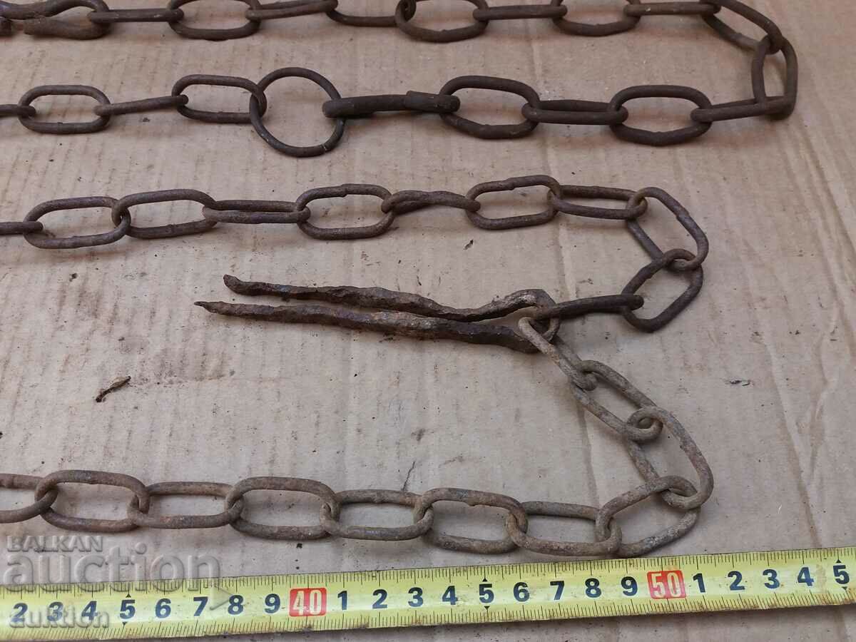 OLD BIG CHAIN WROUGHT IRON - 5 OLD BIG CHAIN WROUGHT IRON - 5
