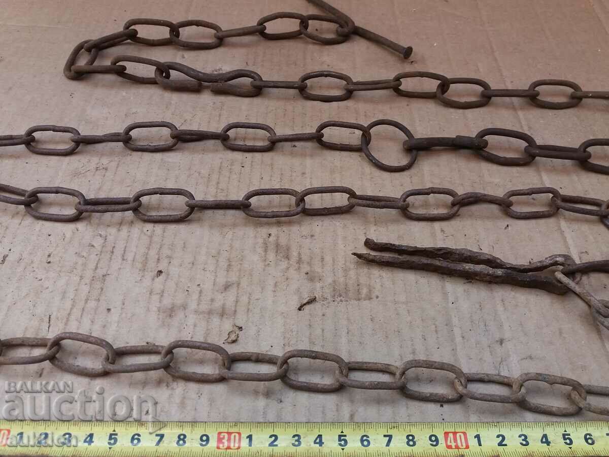 OLD BIG CHAIN WROUGHT IRON - 6 OLD BIG CHAIN WROUGHT IRON - 6