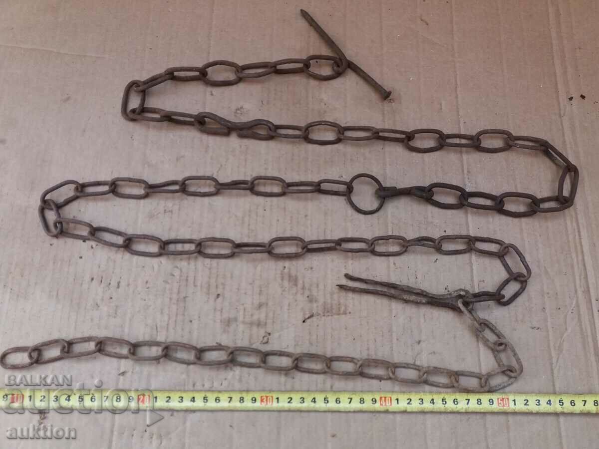 OLD BIG CHAIN WROUGHT IRON - 7 OLD BIG CHAIN WROUGHT IRON - 7
