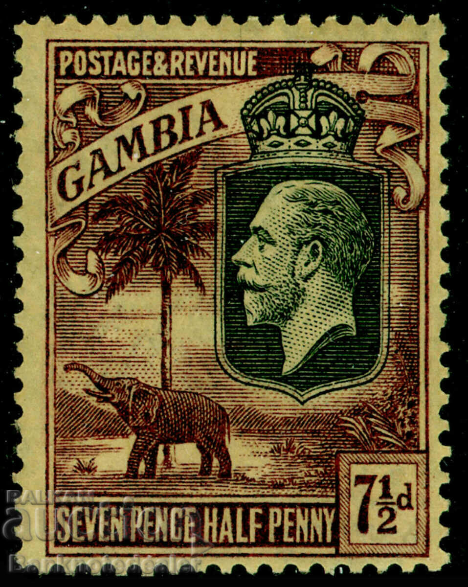 GAMBIA SG132, 7 1 / 2d purple yellow, LH MINT