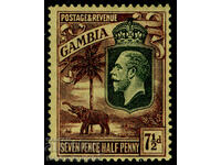 GAMBIA SG132, 7 1/2d purple yellow, LH MINT