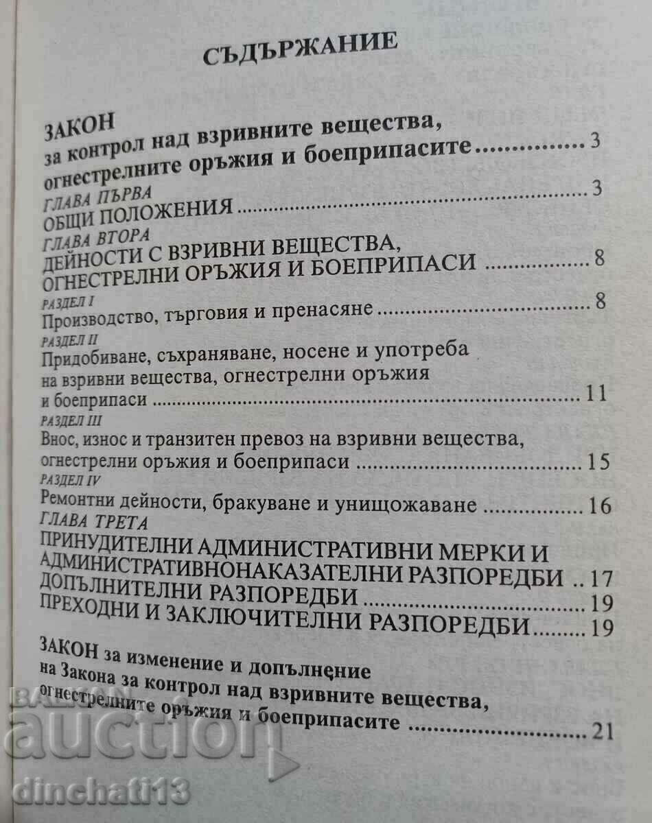 Delivery of LAW ON THE EXPLOSION CONTROL OF FIREARMS Delivery of LAW ON THE EXPLOSION CONTROL OF FIREARMS
