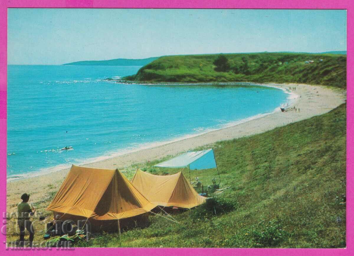 273827 / ARKUTINO Camping Chaika beach 1970 Bulgaria card