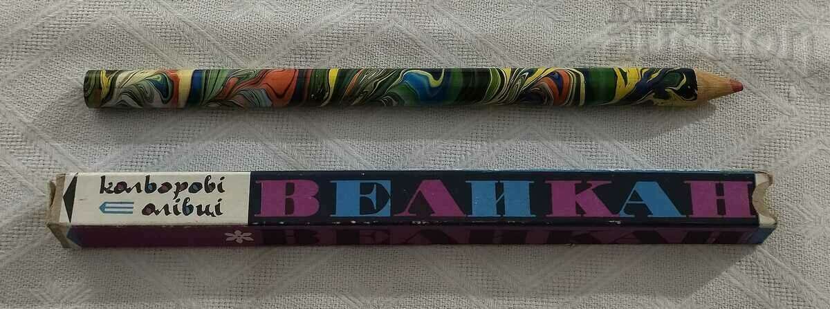 OLD UKRAINIAN PENCIL GIANT RED - 6 OLD UKRAINIAN PENCIL GIANT RED - 6