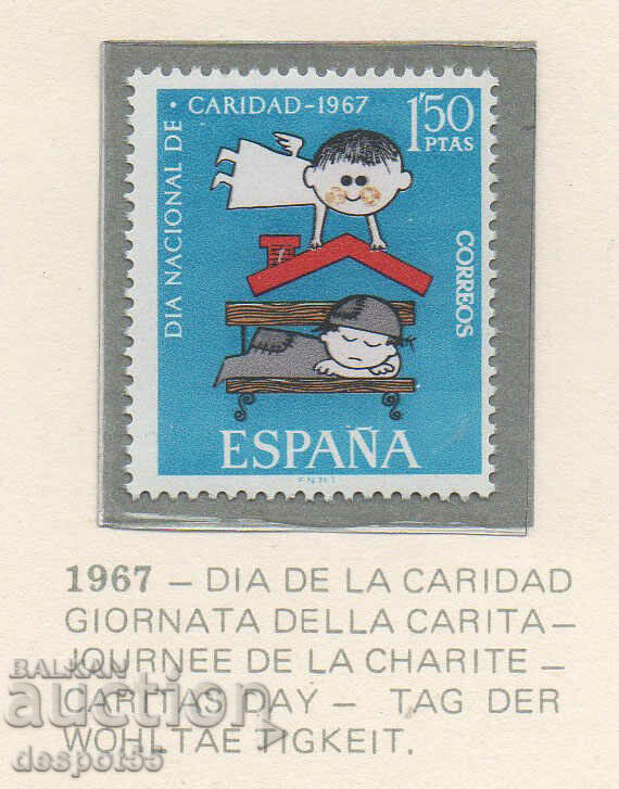 1967. Spania. Ziua Mondială a Asistenței Umanitare - Caritas.
