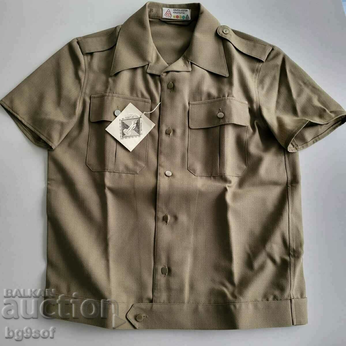 Military summer shirt with short sleeves