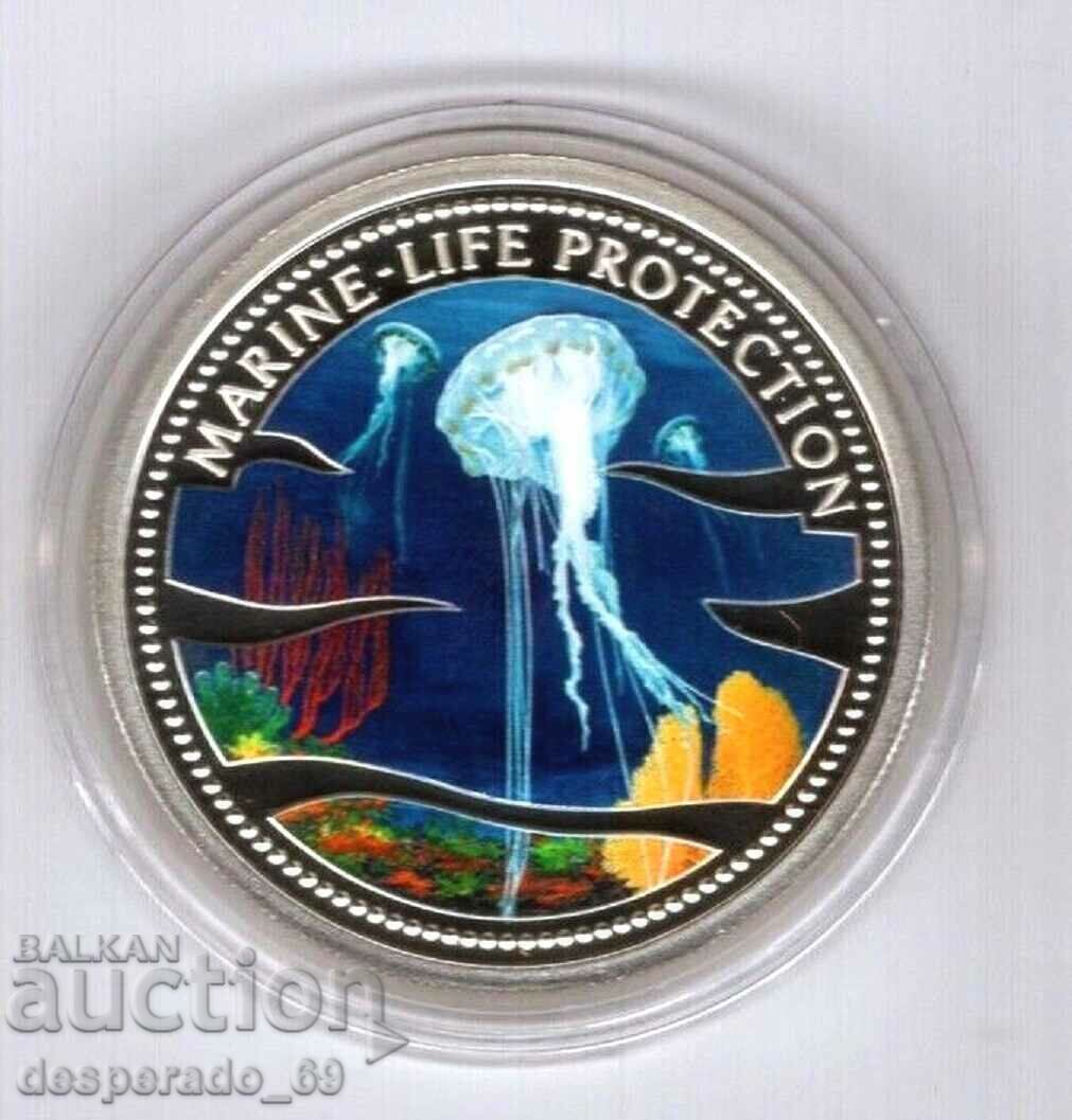 (¯`'•.¸   5 долара 2002  ПАЛАУ  UNC   ¸.•'´¯)