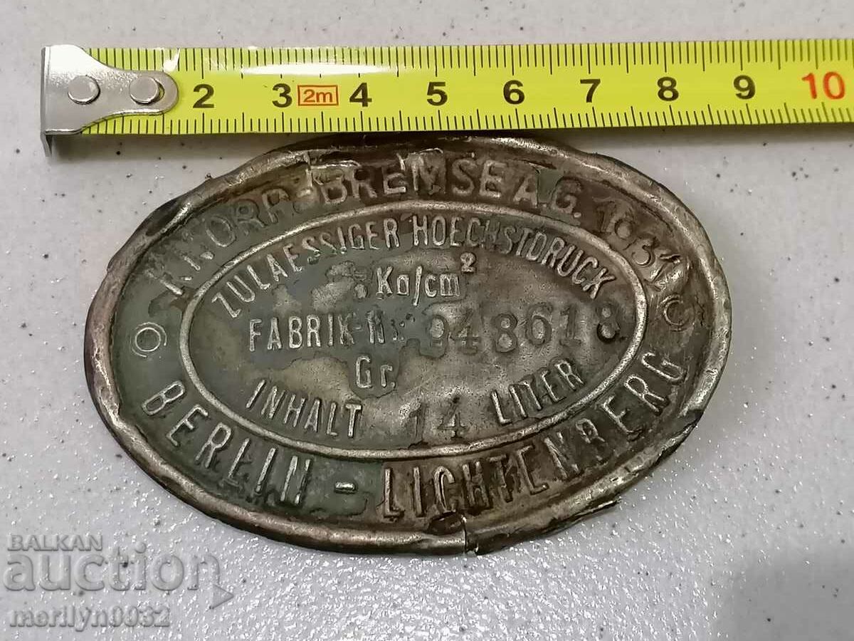 German brass nameplate plate with price 46.00 BGN | € 23.52 German brass nameplate plate with price 46.00 BGN | € 23.52