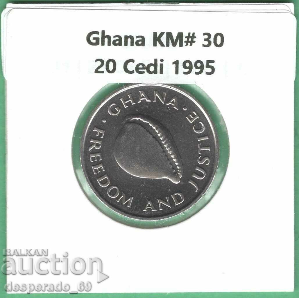 (¯` '• .¸ 20 tsedi 1995 GHANA UNC ¸. •' '¯)