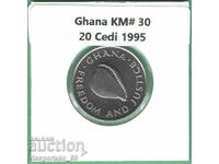 (¯` '• .¸ 20 tsedi 1995 GHANA UNC ¸. •' '¯)