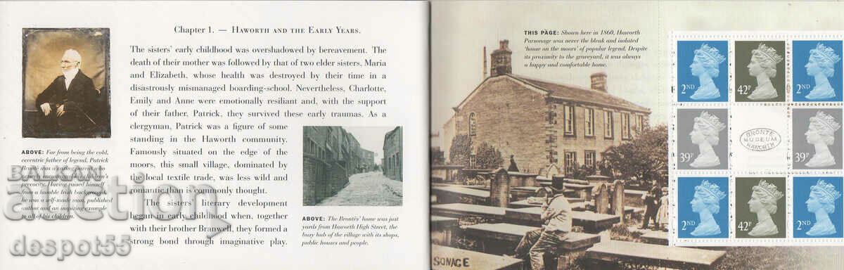2005. Great Britain. The Bronte sisters. Carnet. with price 12.50 BGN | € 6.39