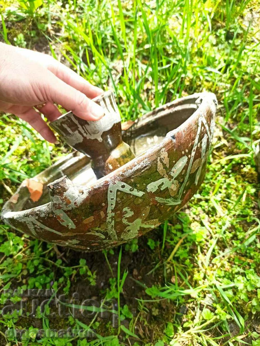 Auction Antique Old Ottoman Turkish Ceramic Candlestick Auction Antique Old Ottoman Turkish Ceramic Candlestick