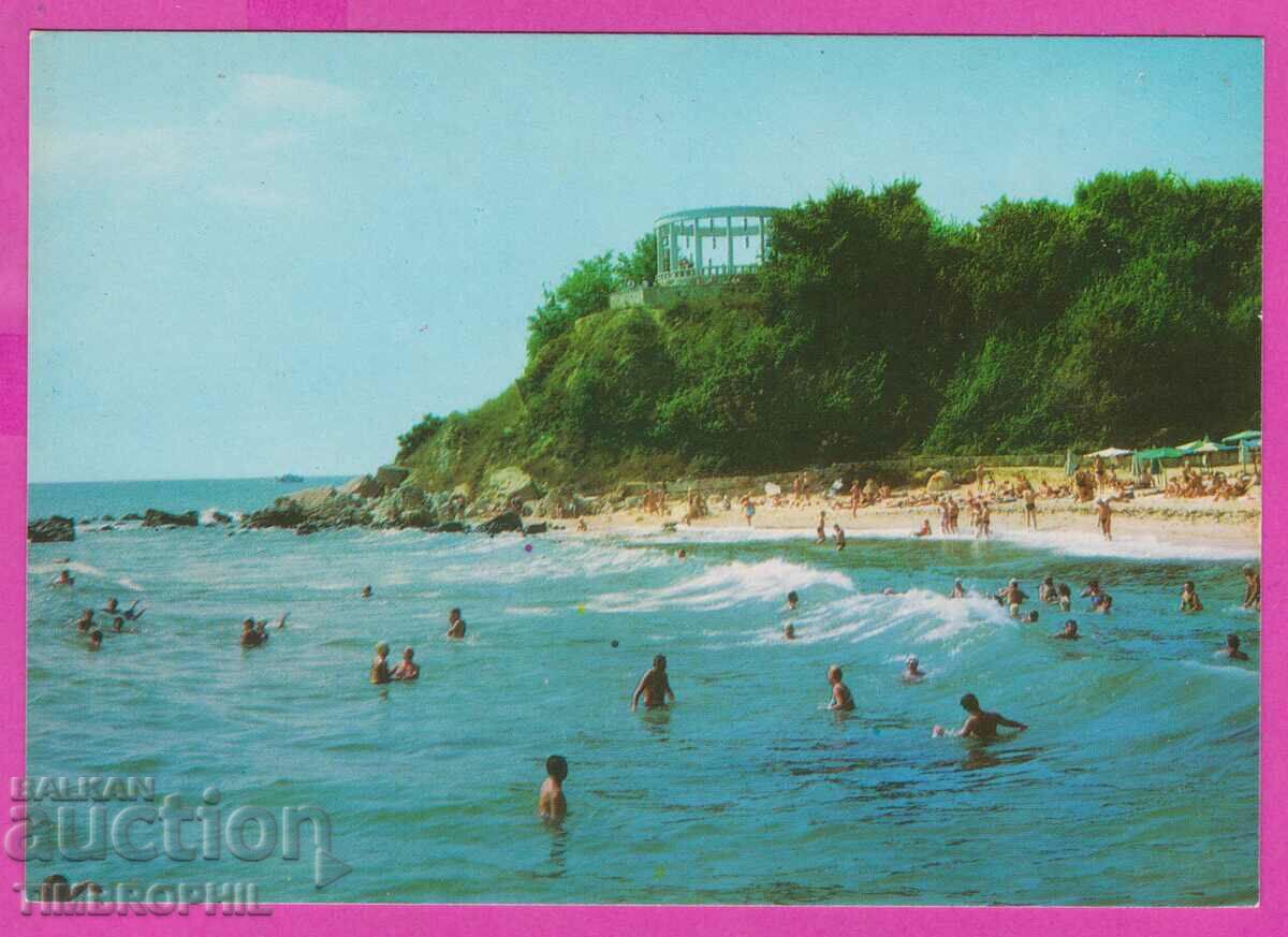 273870 / Курорт ДРУЖБА Плажът сладкар 1970 България картичка