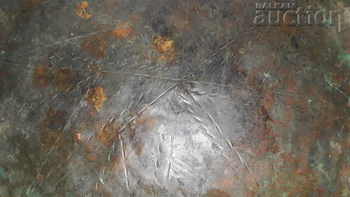 large Revival tray blue, copper, pan, copper vessel - 6 large Revival tray blue, copper, pan, copper vessel - 6