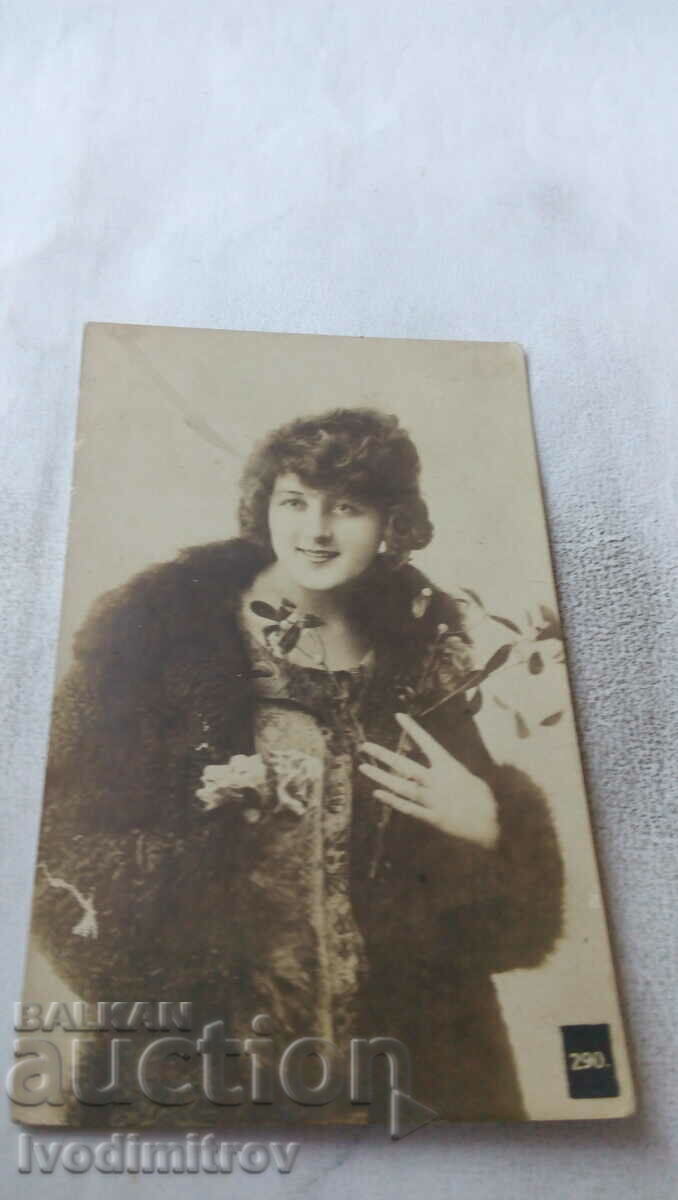 Postcard Young Girl Sliven 1926