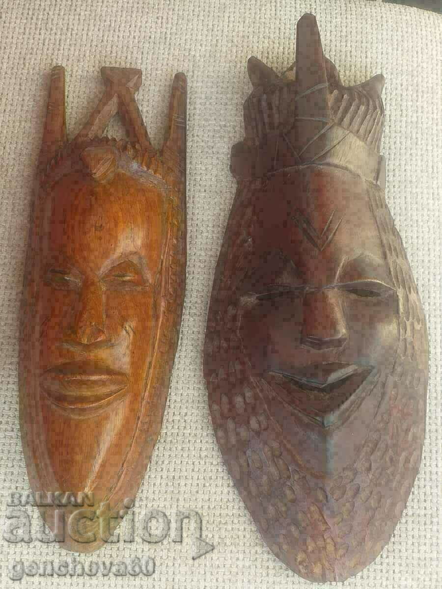 Licitație Măști africane mari de perete/abanos Licitație Măști africane mari de perete/abanos