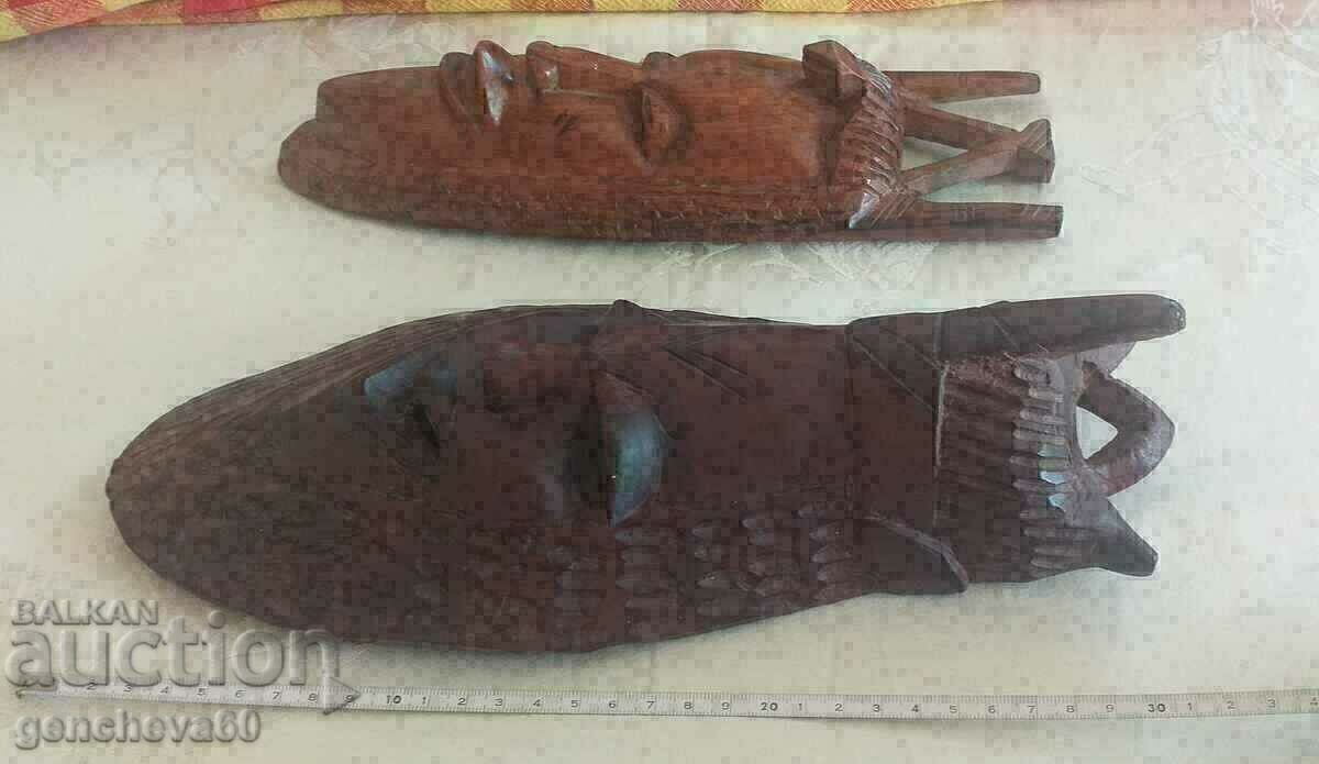 Големи африкански маски за стена/абанос - 7