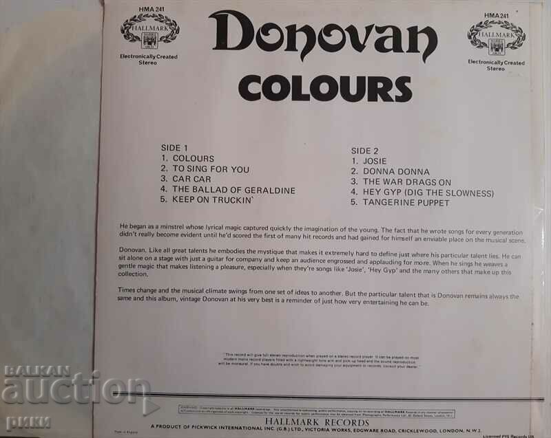 Donovan - Colors with price 18.00 BGN | € 9.20 Donovan - Colors with price 18.00 BGN | € 9.20