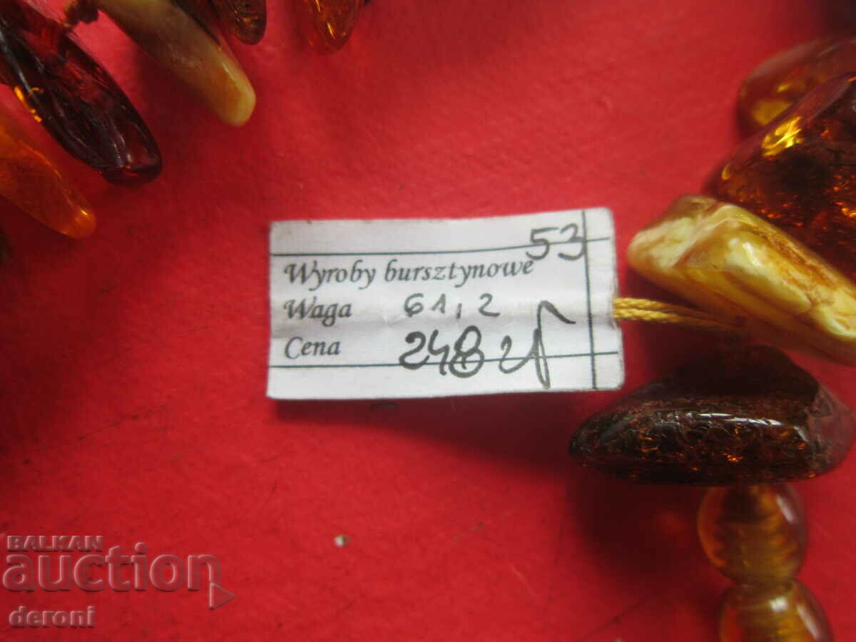 Necklace necklace made of natural Baltic amber with price 200.00 BGN | € 102.26 Necklace necklace made of natural Baltic amber with price 200.00 BGN | € 102.26