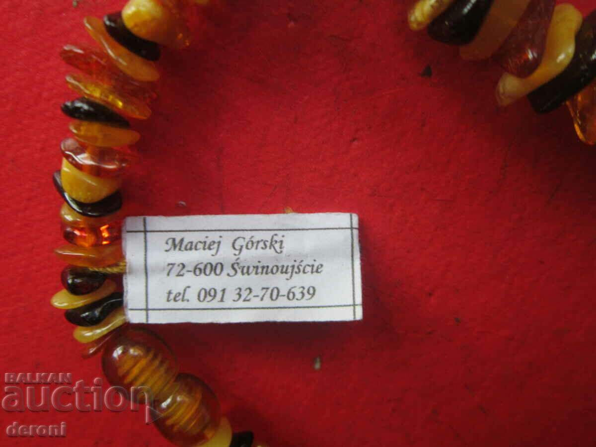 Necklace necklace made of natural Baltic amber 3 with price 80.00 BGN | € 40.90 Necklace necklace made of natural Baltic amber 3 with price 80.00 BGN | € 40.90