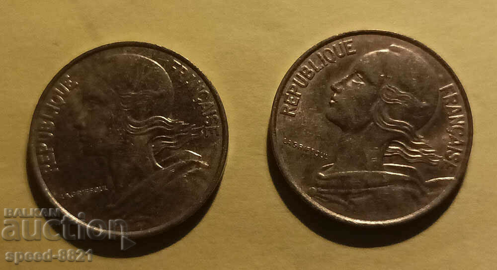 2 pcs. coins 10 centima 1994, 1995 France with price 1.00 BGN | € 0.51 2 pcs. coins 10 centima 1994, 1995 France with price 1.00 BGN | € 0.51