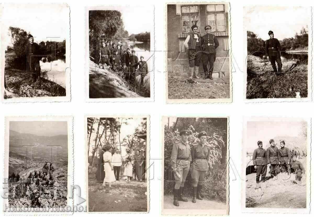 LOT 8x SMALL OLD PICTURES MILITARY B471