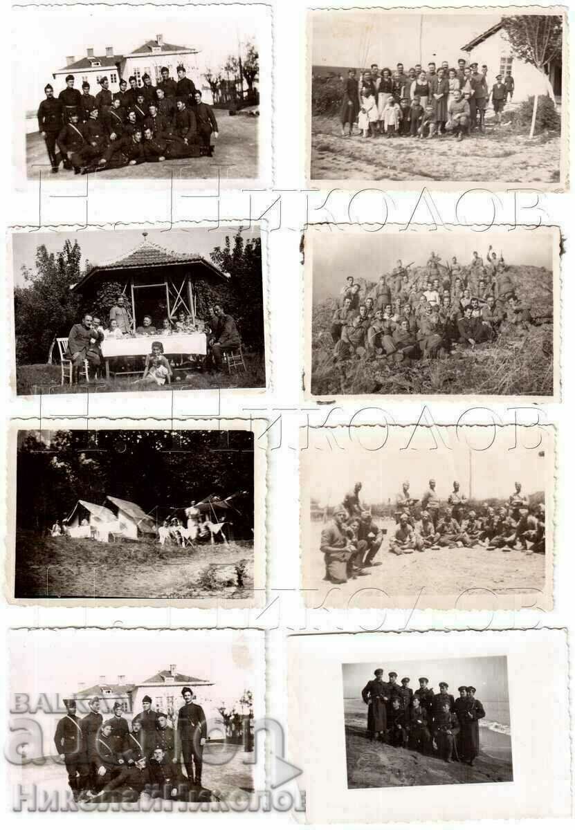 LOT 8x SMALL OLD PICTURES MILITARY B472