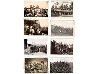 LOT 8x SMALL OLD MILITARY PICTURES B474