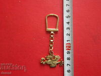 Gold-plated squeeze keychain