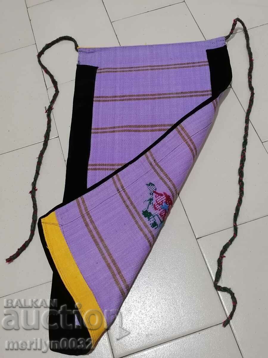 Old hand woven apron with embroidery, costume - 6 Old hand woven apron with embroidery, costume - 6