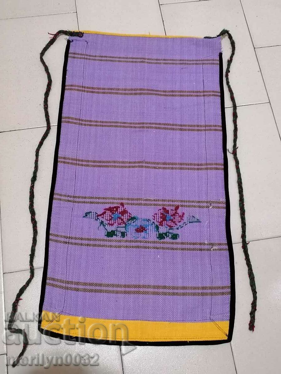 Old hand woven apron with embroidery, costume - 7 Old hand woven apron with embroidery, costume - 7