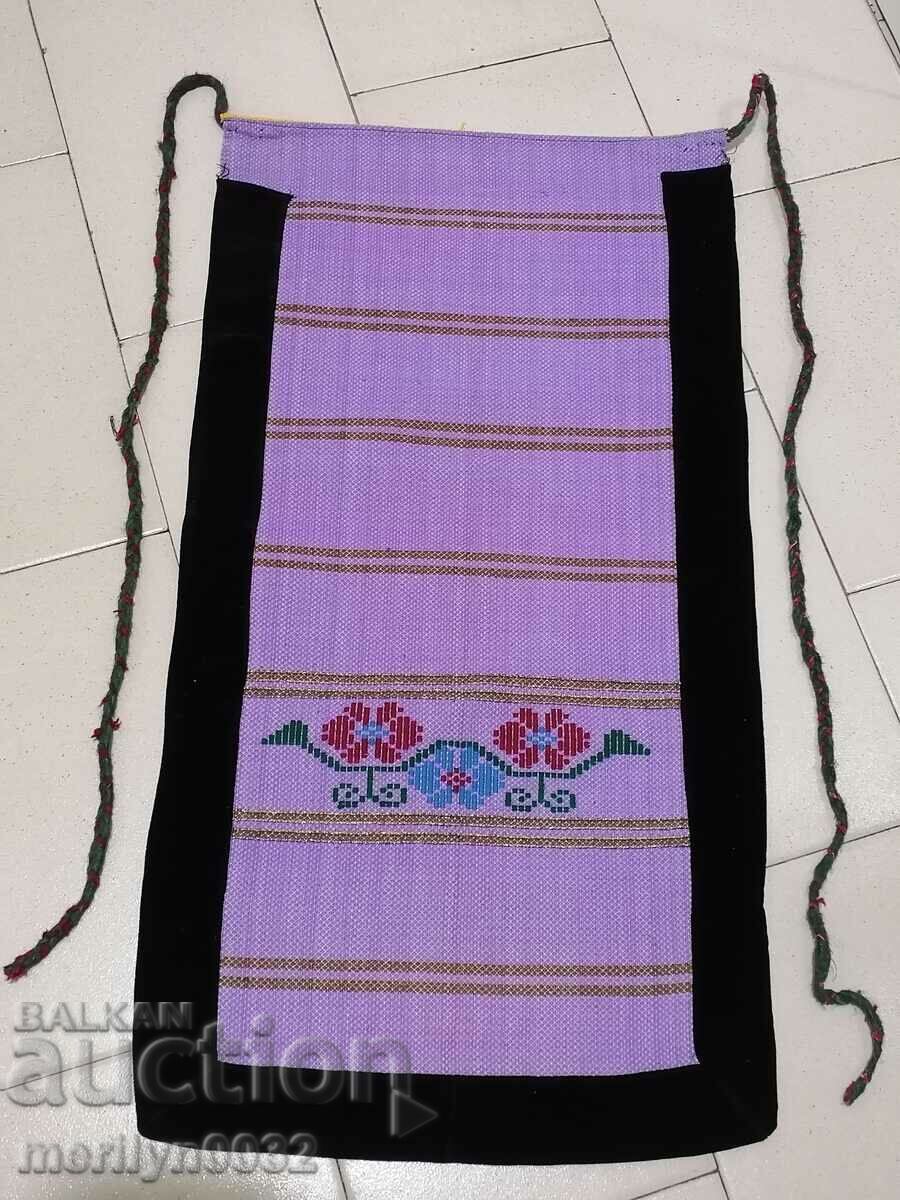 Old hand woven apron with embroidery, costume Old hand woven apron with embroidery, costume