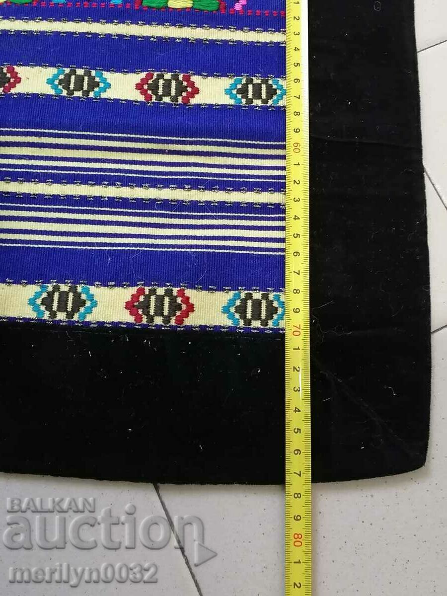 Auction Old hand woven apron with embroidery, costume Auction Old hand woven apron with embroidery, costume