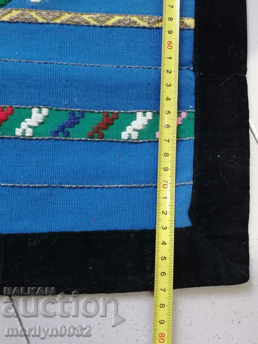 Old hand woven apron with embroidery, costume - 5 Old hand woven apron with embroidery, costume - 5