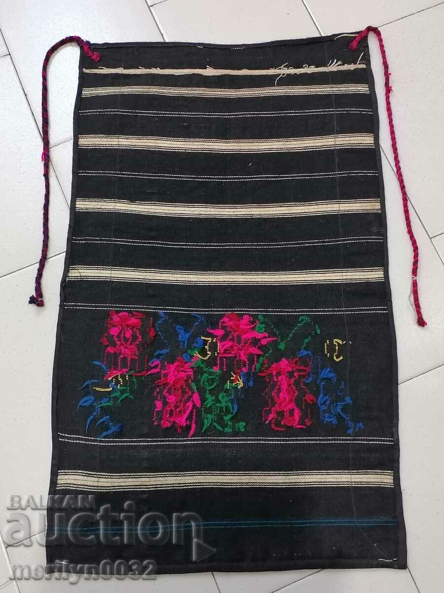 An old hand-woven apron with embroidery, costume - 6 An old hand-woven apron with embroidery, costume - 6