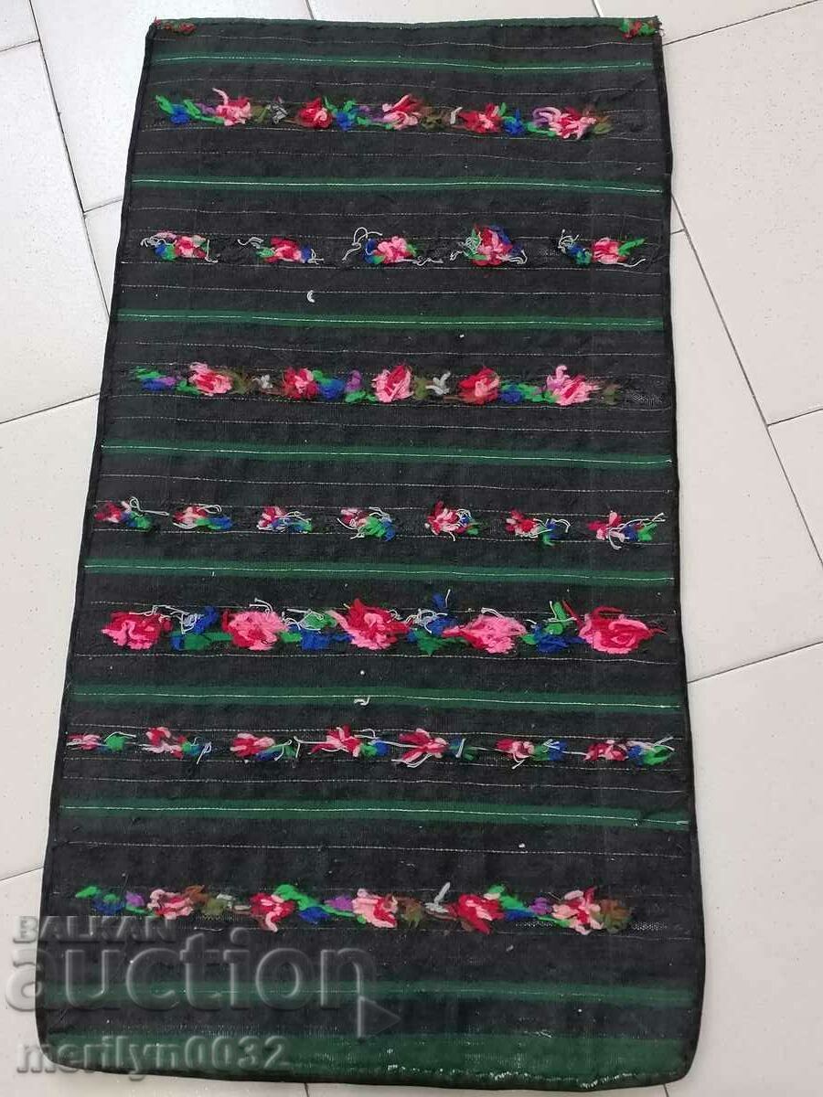 Old hand woven apron with embroidery, costume - 6