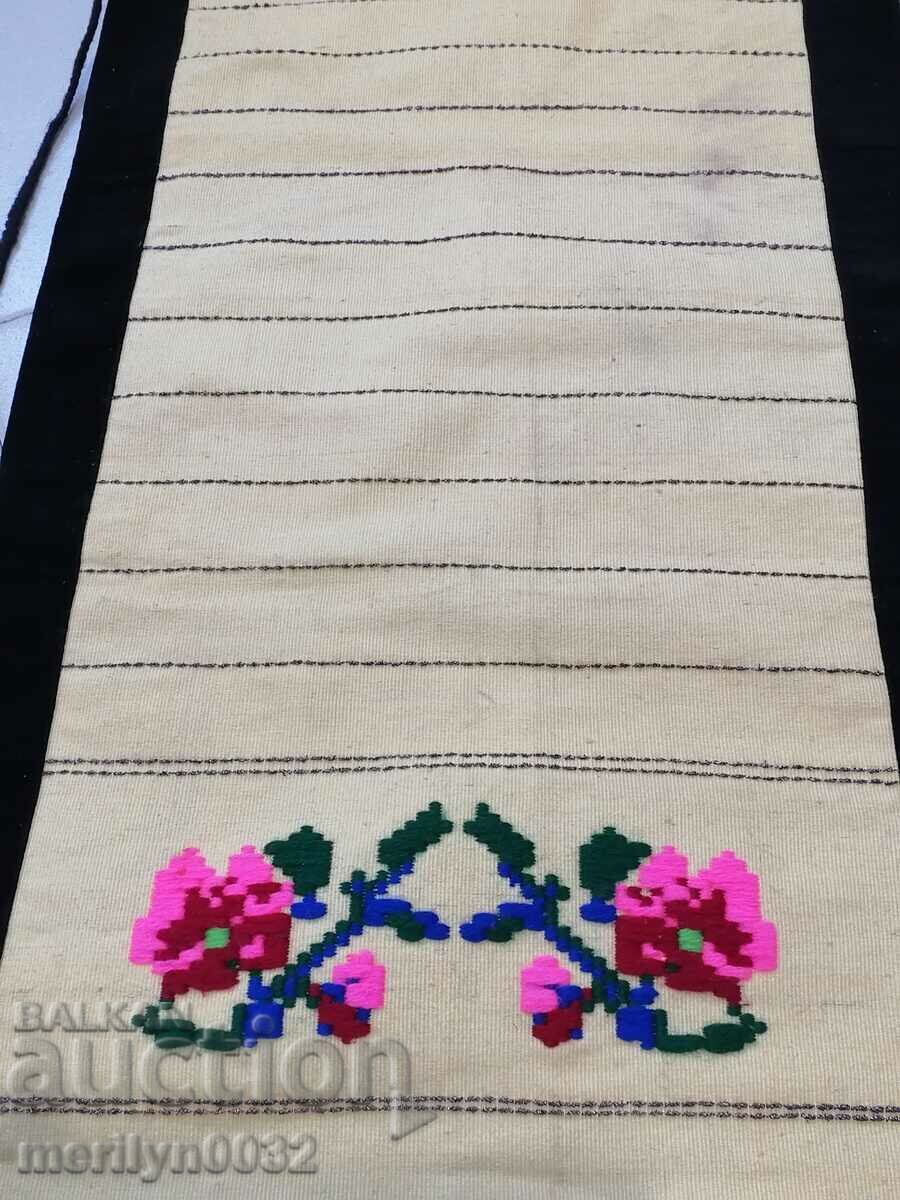 Auction Old hand woven apron with embroidery, costume Auction Old hand woven apron with embroidery, costume