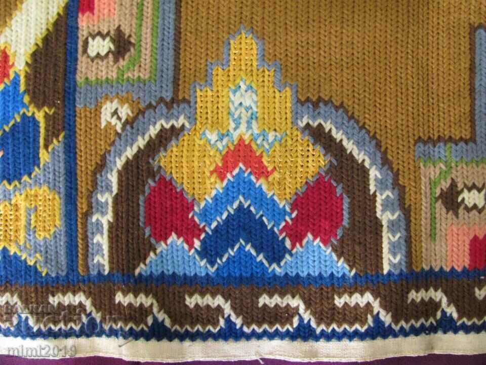 Auction Vintage Hand Embroidered Rug, Carpet Auction Vintage Hand Embroidered Rug, Carpet