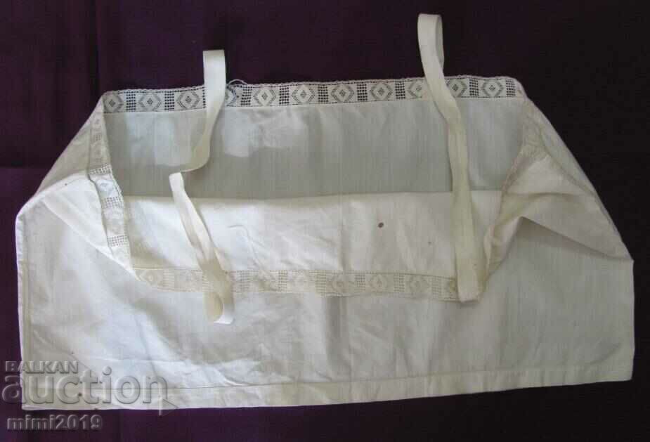 19th century Women's Bustier cotton and lace - 6 19th century Women's Bustier cotton and lace - 6