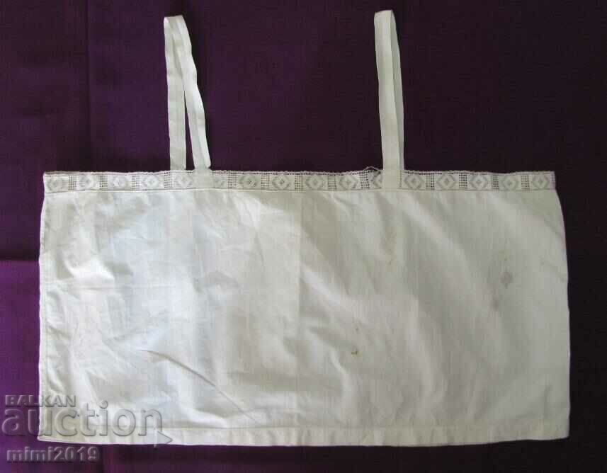 19th century Women's Bustier cotton and lace - 7 19th century Women's Bustier cotton and lace - 7