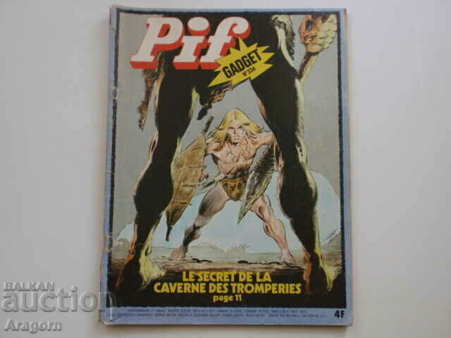 "Pif Gadget" 334 with black and white "Le furet" (read the description), Pif "Pif Gadget" 334 with black and white "Le furet" (read the description), Pif