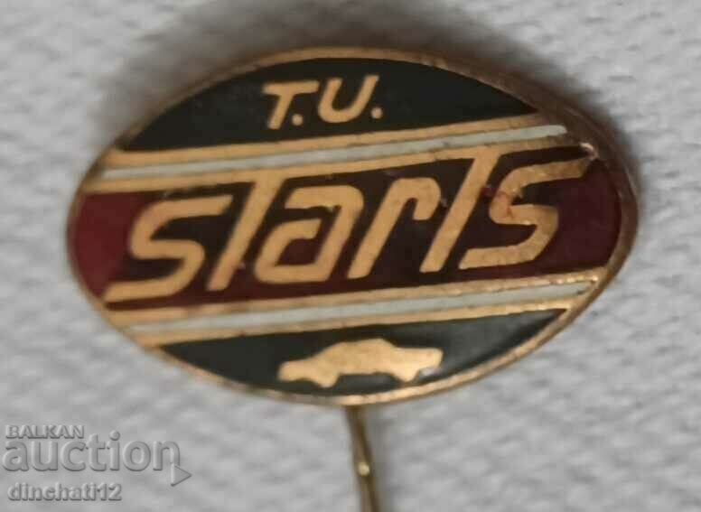 Car badge - T. U. STARTS. Auto Moto