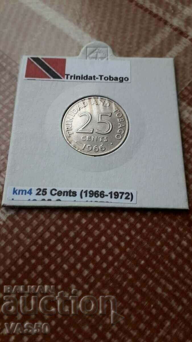 113. TRINIDAT și TOBAGO-25c. 1966.