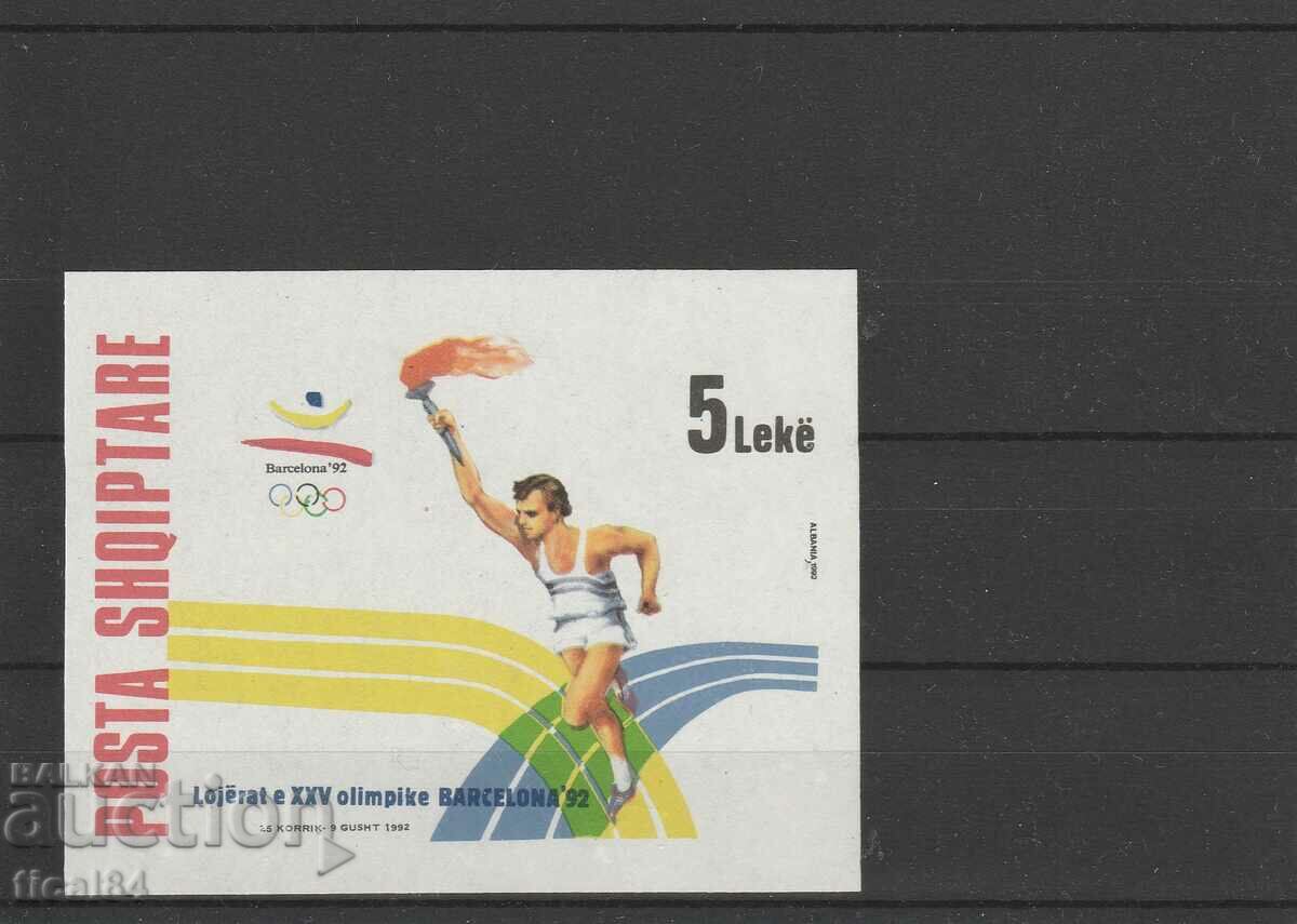 Αλβανία 1992 Ολυμπιακοί Αγώνες Βαρκελώνη καθαρό μπλοκ
